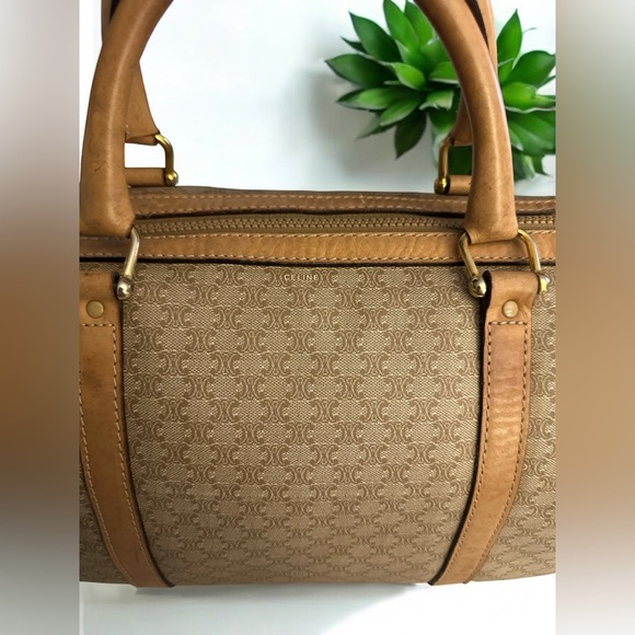 Celine champagne Macadem Triomphe Boston Mini Bag - Picture 4 of 16